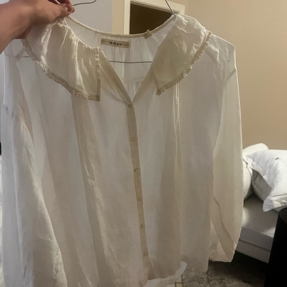 Doen White Ruffled Blouse - Picture 4 of 10